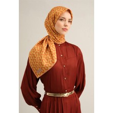 Armine Obje Desenli Saf İpek Twill Eşarp 9326 51