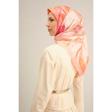 Armine Çiçek Desenli Saf İpek Twill Eşarp 9337D 82