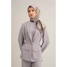 Armine Çiçek Desenli Saf İpek Twill Eşarp 9330D 35