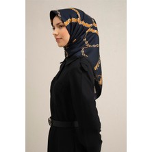 Armine Klasik Desenli Saf İpek Twill Eşarp 9351 52