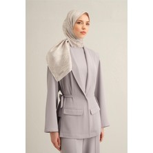 Armine Etnik Desenli Saf İpek Twill Eşarp 9304D 84