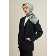 Armine Klasik Desenli Saf İpek Twill Eşarp 9319D 50