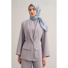 Armine Soyut Desenli Saf İpek Twill Eşarp 9311D 33