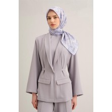 Armine Soyut Desenli Saf İpek Twill Eşarp 9311D 06