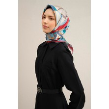 Armine Geometrik Desenli Saf İpek Sura Eşarp 9336D 81