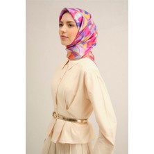 Armine Geometrik Desenli Saf İpek Sura Eşarp 9329D 32