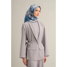 Armine Çiçek Desenli Saf İpek Twill Eşarp 9310D 38