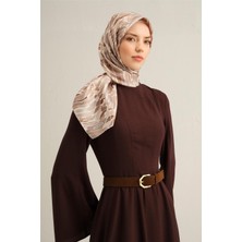 Armine Soyut Desenli Saf İpek Sura Eşarp 9335D 88