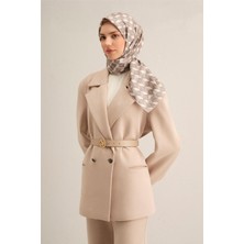 Armine Desenli Saf İpek Twill Eşarp 9309--86