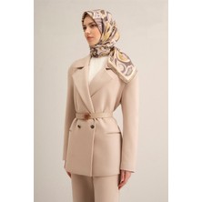 Armine Etnik Desenli Saf İpek Sura Eşarp 9323D 35