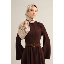 Armine Çiçek Desenli Saf İpek Twill Eşarp 9330 32