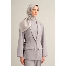 Armine Soyut Desenli Saf İpek Twill Eşarp 9350 55