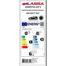 Lassa 225/65 R17 102V Competus H/p 2 4x4 Oto Yaz Lastiği (Üretim Yılı:2025)