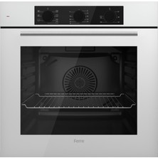 Ferre QBL62CB - SS206 -D087 60 cm Beyaz Cam Turbolu Ankastre Set -Yeni 2025