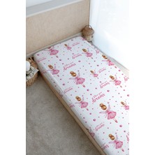 Tuğba Kuğu Baskılı Düz Çarşaf - For Baby Serisi - Topuzlu Pembe Peri