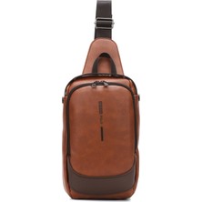 Newish Polo Erkek Taba Uzi Çapraz El ve Omuz Çantası NEWPOLO306