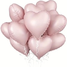 Beysüs Soft Pembe Retro Kalp Folyo Balon 18 Inç 5 Adet