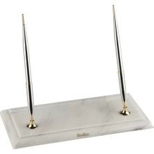 Scrikss Masa Takımı Beyaz Mermer (Medalist Dolma+Tükenmez)