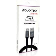 Itouchtech Type-C 3 Metre Kablo