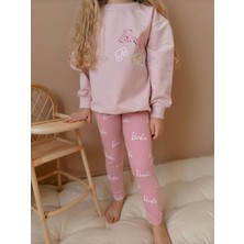 Hira Kids Collection Barbie Kız Çocuk Alt Üst Taytlı Takım