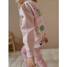 Hira Kids Collection Barbie Kız Çocuk Alt Üst Taytlı Takım