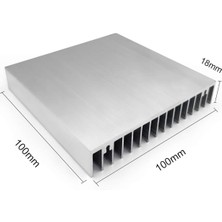 Alkatronik 10CM x 10CM x 1.8cm Alüminyum Metal Soğutucu Blok Radyatör Peltier Isı Düşürücü Amfi LED Entegre