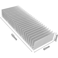 Alkatronik 15CM x 6cm x 2.5cm Alüminyum Metal Soğutucu Blok Radyatör Peltier Isı Düşürücü Amfi LED Entegre