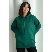 Zunop Kadın Kapüşonlu Oversize Sweatshirt