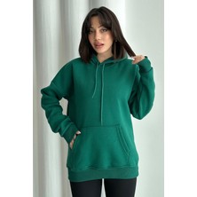Zunop Kadın Kapüşonlu Oversize Sweatshirt