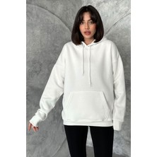 Zunop Kadın Kapüşonlu Oversize Sweatshirt