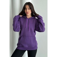 Zunop Kadın Kapüşonlu Oversize Sweatshirt