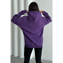 Zunop Kadın Kapüşonlu Oversize Sweatshirt