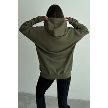 Zunop Kadın Kapüşonlu Oversize Sweatshirt