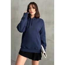 Zunop Kadın Kapüşonlu Oversize Sweatshirt