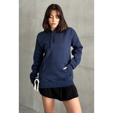 Zunop Kadın Kapüşonlu Oversize Sweatshirt
