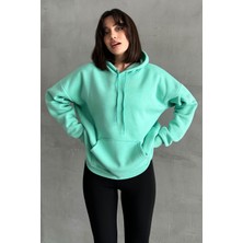 Zunop Kadın Kapüşonlu Oversize Sweatshirt
