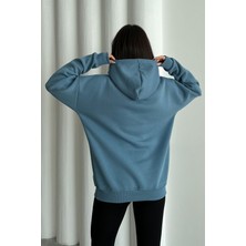 Zunop Kadın Kapüşonlu Oversize Sweatshirt