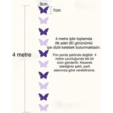 By Belis Design 4 metre Doğum Günü,parti 3 Boyutlu (3d) Kelebek Kağıt Flama Banner Duvar,tavan,arka Plan Fon Süs