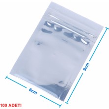Alkatronik Kilitli Antistatik Poşet 8X13CM 100 Adet Şeffaf Su Toz Geçirmez Koruyucu Esd Metalize Torba
