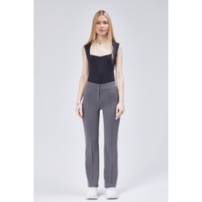 Kadın Likrali Çımalı Palazzo Pantolon