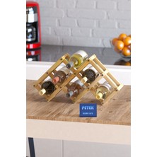Petek Home Life Petekhomelife Ahşap Katlanır Şişe Rafı
