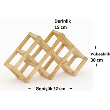 Petek Home Life Petekhomelife Ahşap Katlanır Şişe Rafı