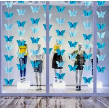 By Belis Design 4 metre Doğum Günü,parti 3 Boyutlu (3d) Kelebek Kağıt Flama Banner Duvar,tavan,arka Plan Fon Süs