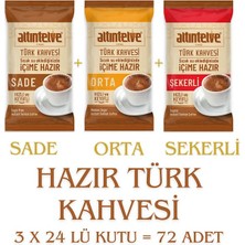 Altıntelve Hazır Türk Kahvesi 3'ü 1 Arada Sade-Orta-Şekerli 3x 24'lü Kutu