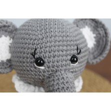 Aley Life Amigurumi Organik Sevimli Fil Bebek ve Çıngırak Diş Kaşıyıcı
