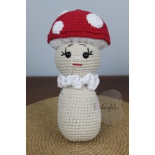 Aley Life Amigurumi Organik Mantar Bebek ve Çıngırak Diş Kaşıyıcı