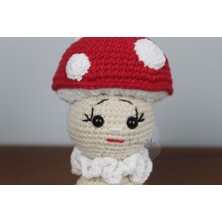 Aley Life Amigurumi Organik Mantar Bebek ve Çıngırak Diş Kaşıyıcı