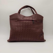 Lunova Bags Lunova Woventote - Örgü Desenli Geniş Hacimli Kadın Omuz Çantası