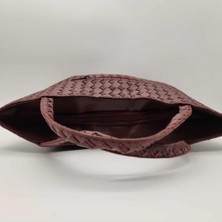 Lunova Bags Lunova Woventote - Örgü Desenli Geniş Hacimli Kadın Omuz Çantası