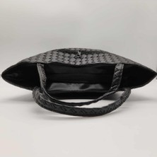 Lunova Bags Lunova Woventote - Örgü Desenli Geniş Hacimli Kadın Omuz Çantası